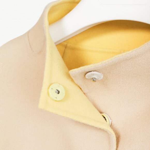 Max Mara Weekend Reversible Beige & Yellow Wool-Blend Coat - Picture 8 of 16